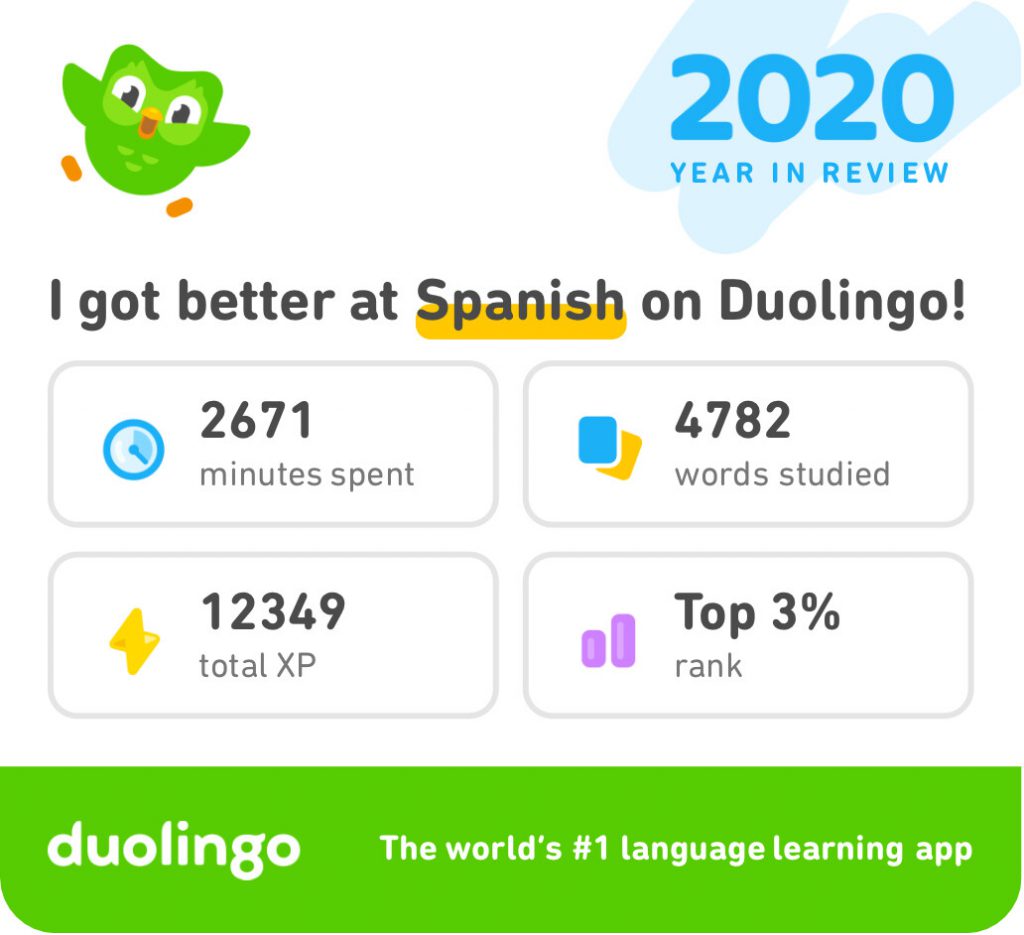 Duolingo - رسالة نجاح